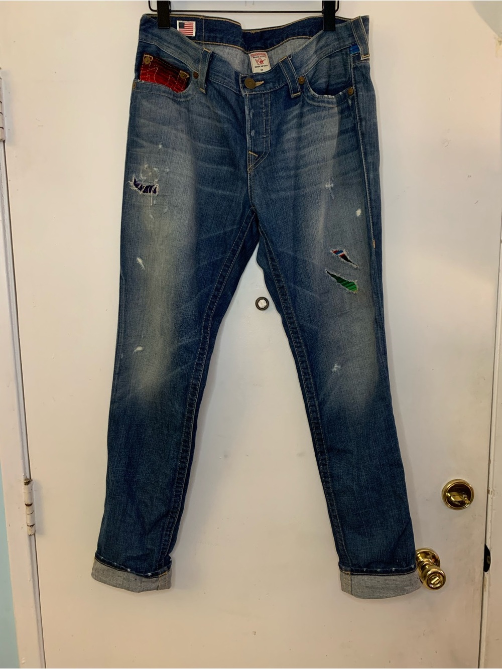 True Religion Low Rise Straight Leg Jeans
